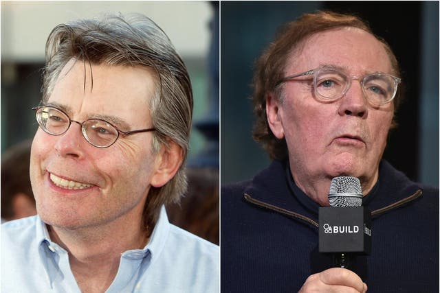 Authors Stephen King and James Patterson