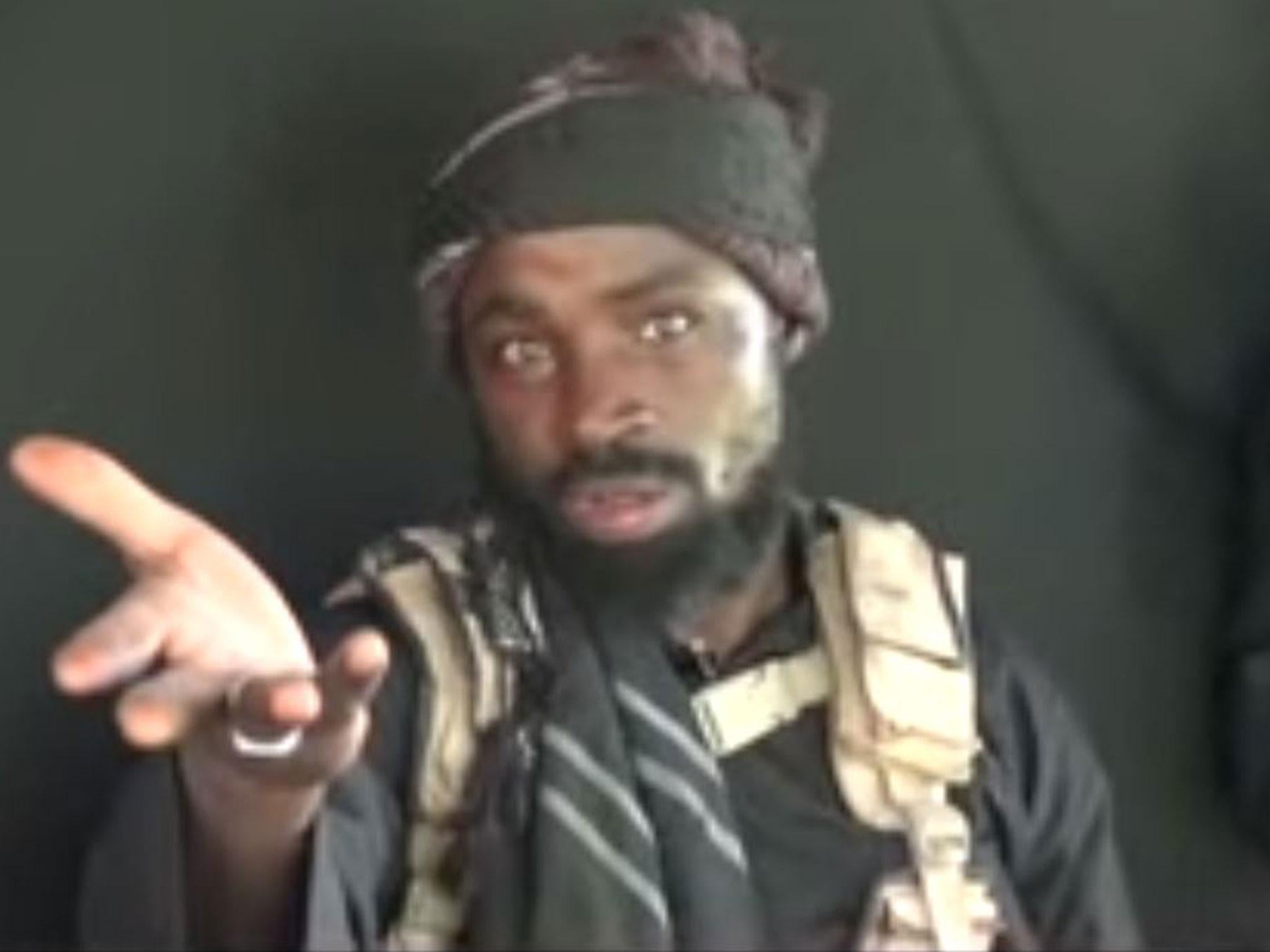 ‘Oh tyrants, I’m in a happy state, in good health and in safety,’ Shekau says in the video