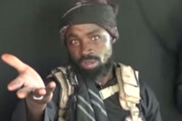 ‘Oh tyrants, I’m in a happy state, in good health and in safety,’ Shekau says in the video