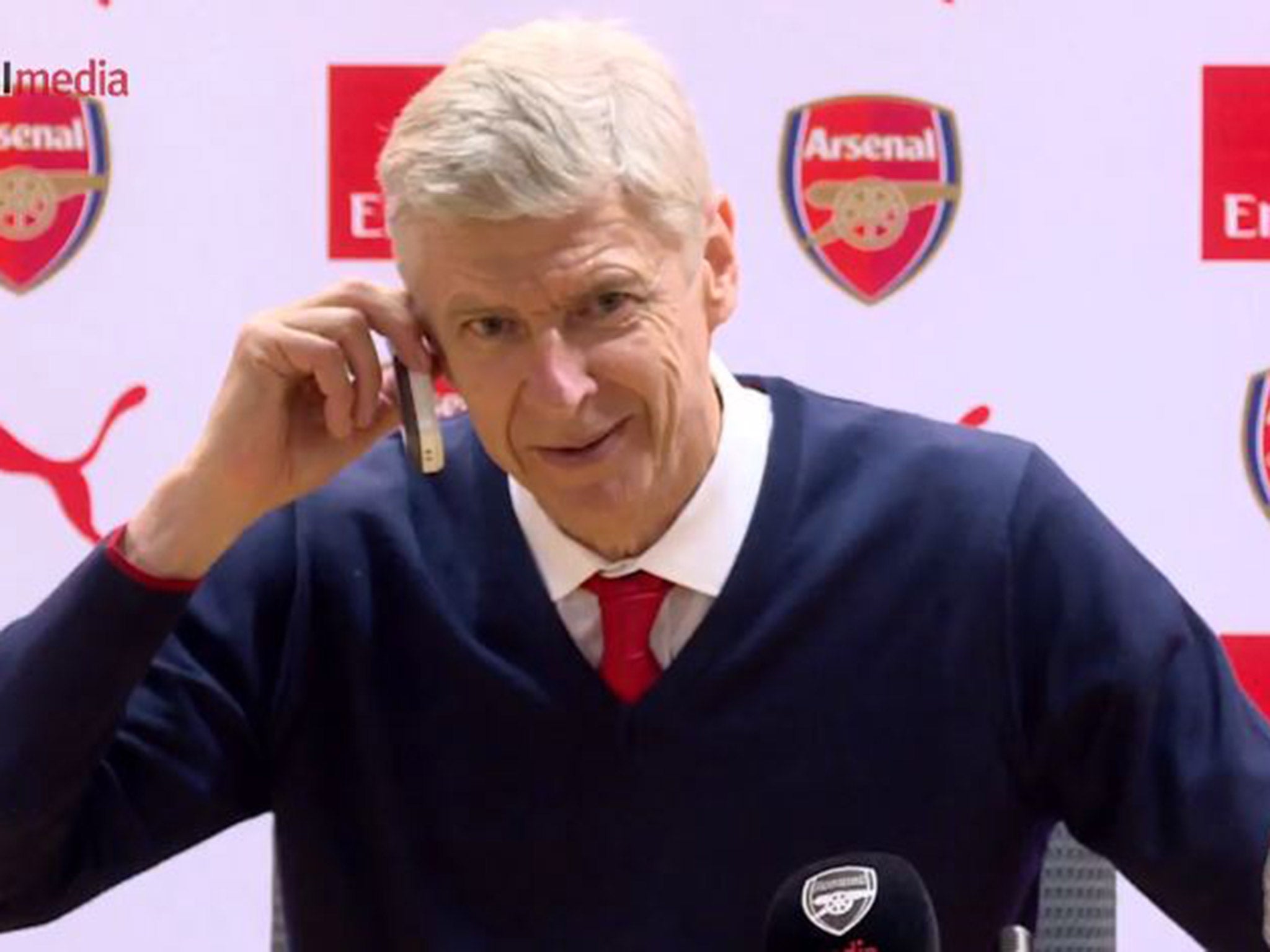 Arsenal vs Chelsea: Jovial Arsene Wenger answers 'press conference phone call from Jose Mourinho'