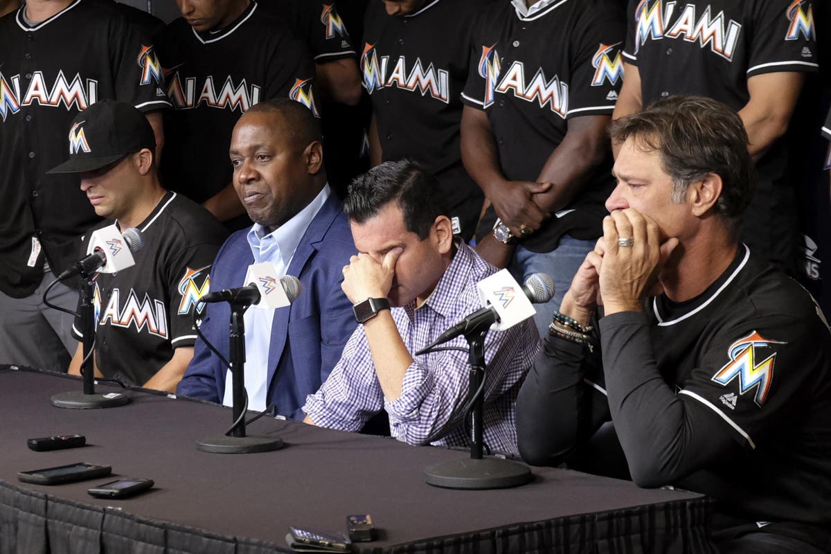 Jose Fernandez dead Miami Marlins team break down in tears at press