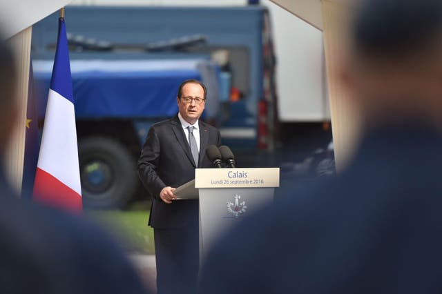The French President, speaking in Calais on Monday, also said that the Jungle camp should be dismantled by the end of the year