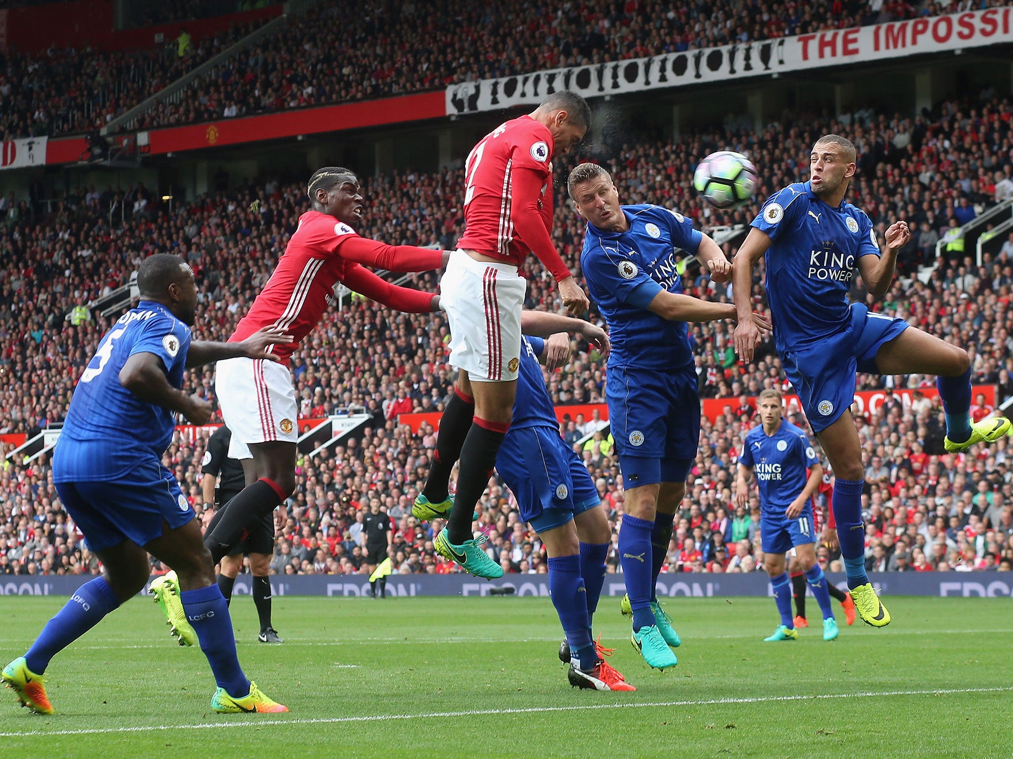 Leicester struggled with their set-piece defending against United on Saturday