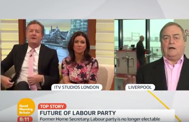 Morgan interviewed the former deputy Labour Prime Minister on ITV’s This Morning about Jeremy Corbyn's re-election as Labour leader