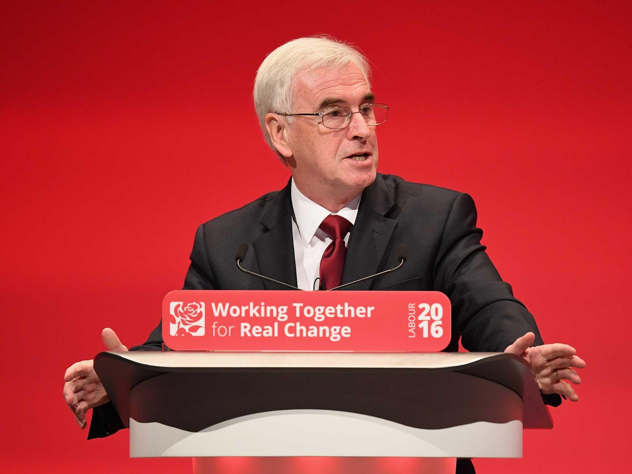 John McDonnell left the idea of a return to secondary picketing hanging in the air