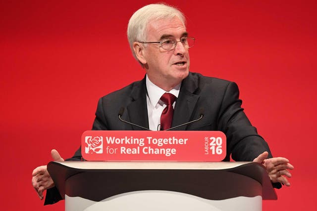 John McDonnell left the idea of a return to secondary picketing hanging in the air