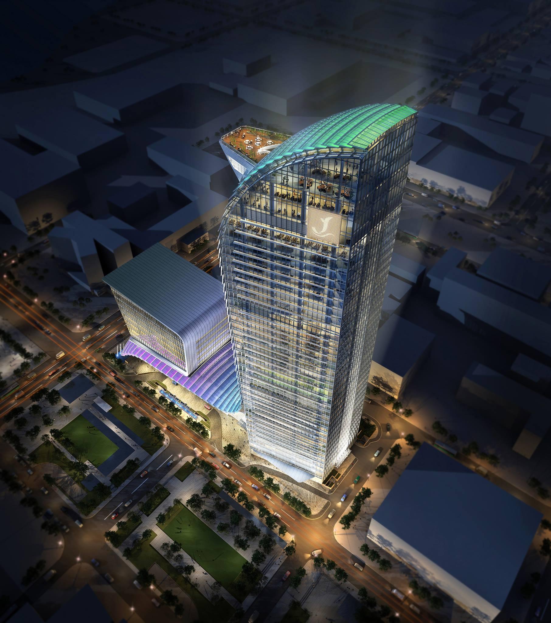 The Rosewood Phnom Penh is set on the top 14 floors of Cambodia's tallest building