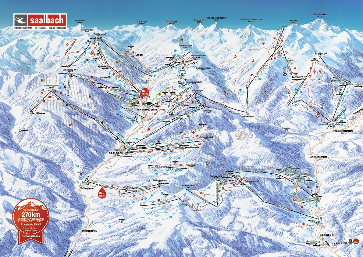 Skicircus Saalbach Hinterglemm Leogang Fieberbrunn ski area