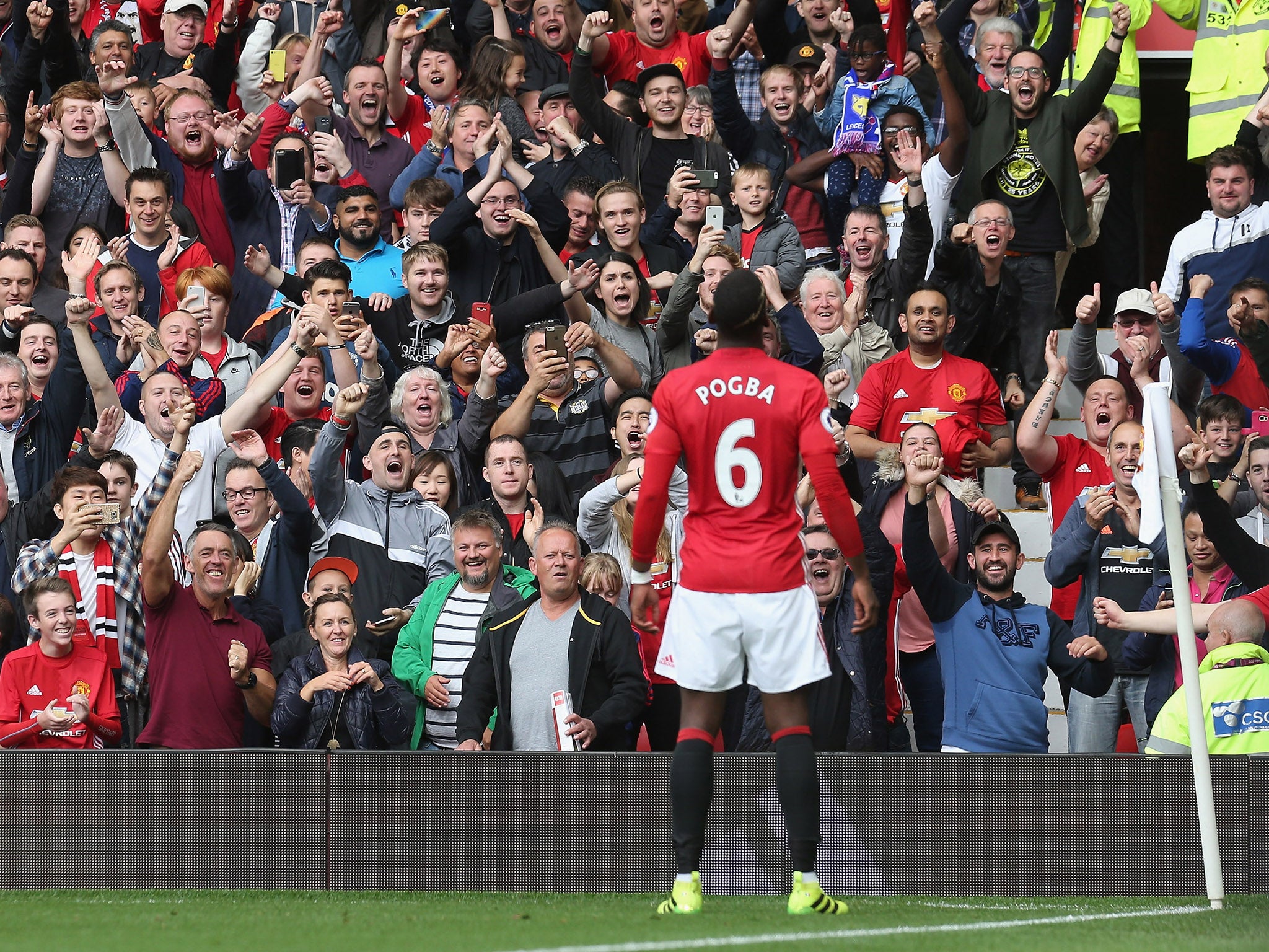 Pogba's header was his first goal for the club