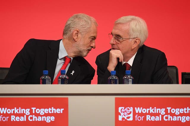 Jeremy Corbyn with shadow Chancellor John McDonnell. The leader has appointed his rivals to key positions but has kept his supporters in the top jobs