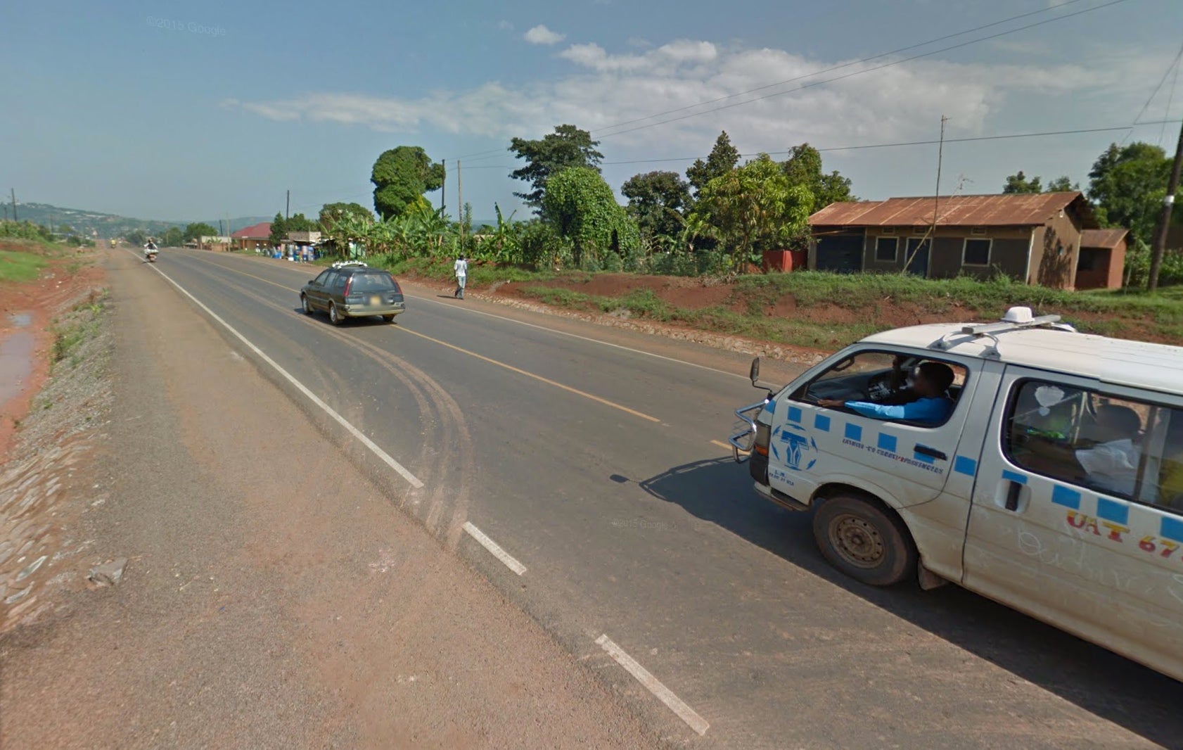 The start of the Masaka-Kampala road, leaving the Ugandan capital