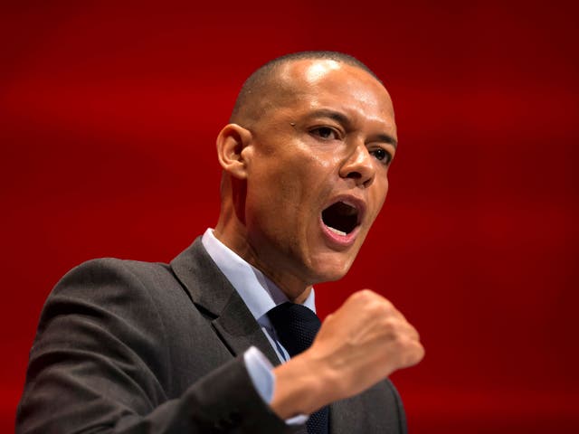 Clive Lewis, shadow Defence Secretary, speaks during the second day of the Labour Party conference