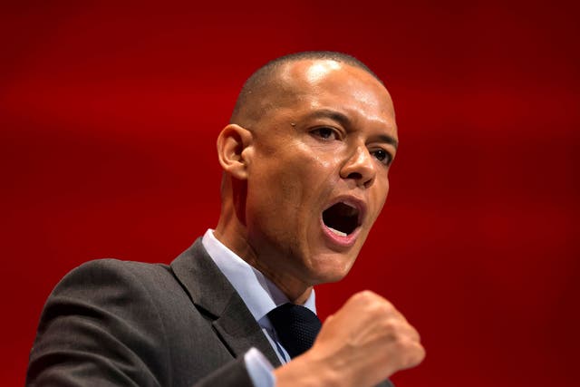 Clive Lewis, shadow Defence Secretary, speaks during the second day of the Labour Party conference