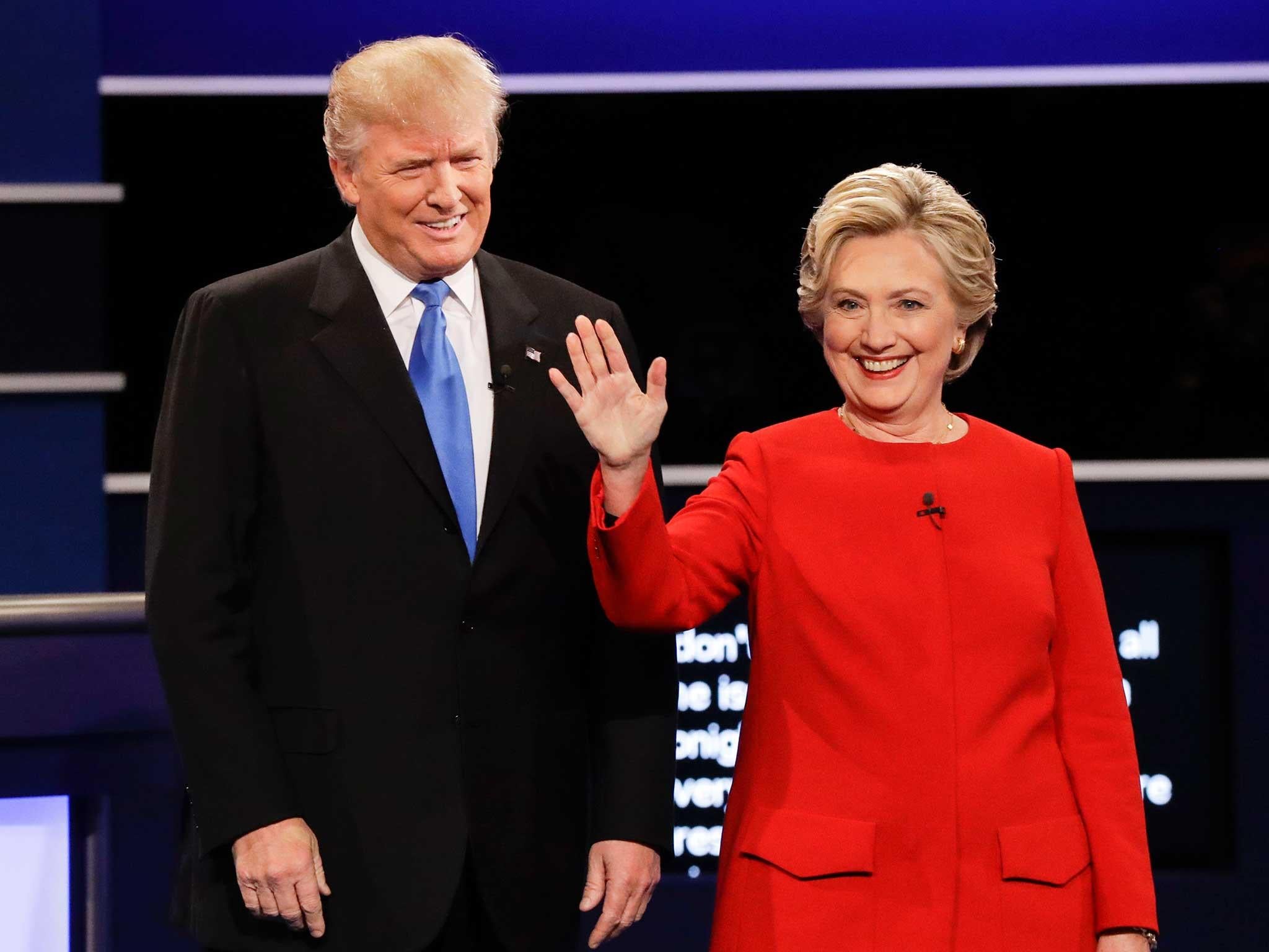 The candidates smiled and shook hands before attacking each other