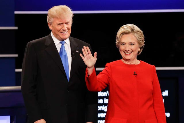 The candidates smiled and shook hands before attacking each other