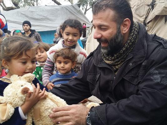 Rami Adham has been bringing toys to Syrian children since the civil war began and has launched a crowdfunding campaign to build schools in the country