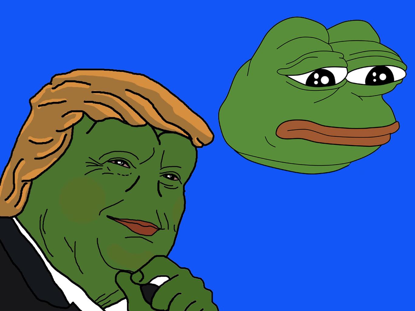 A Donald Trump meme using Pepe's image