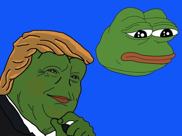 A Donald Trump meme using Pepe's image
