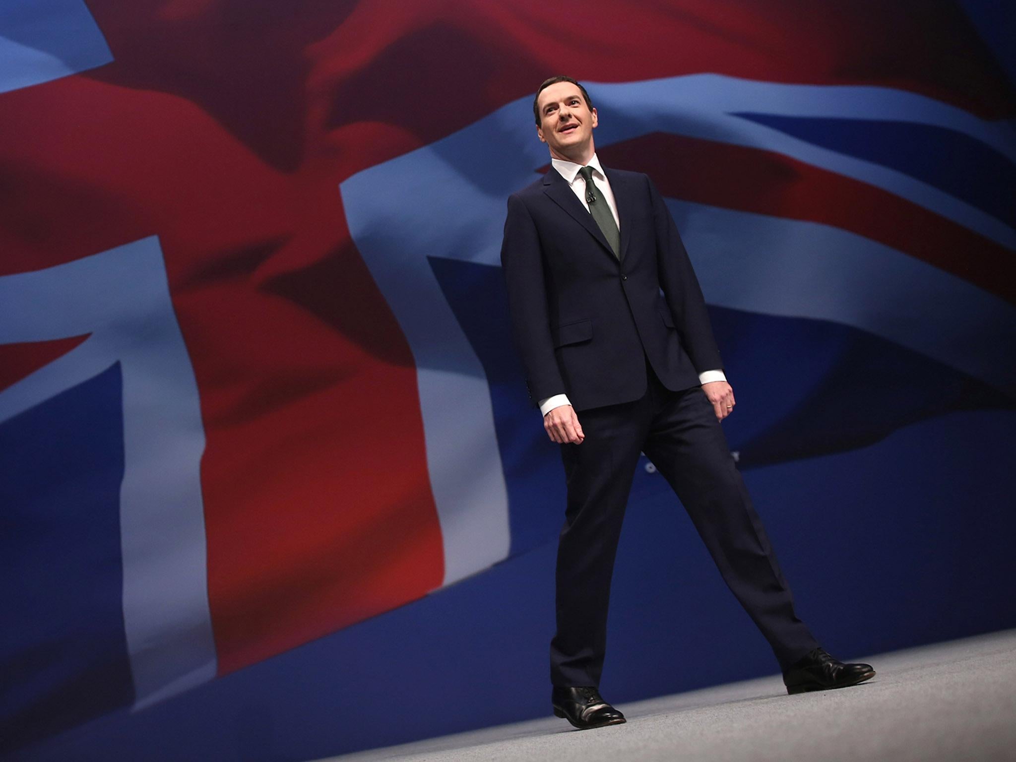 George Osborne was ridiculed for standing with his legs wide apart at the Conservative Party conference last year