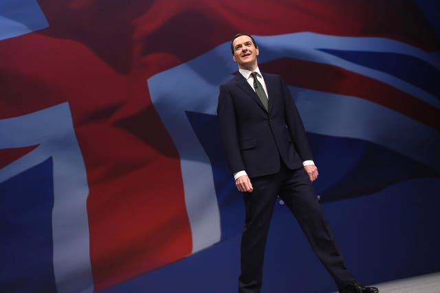 George Osborne was ridiculed for standing with his legs wide apart at the Conservative Party conference last year