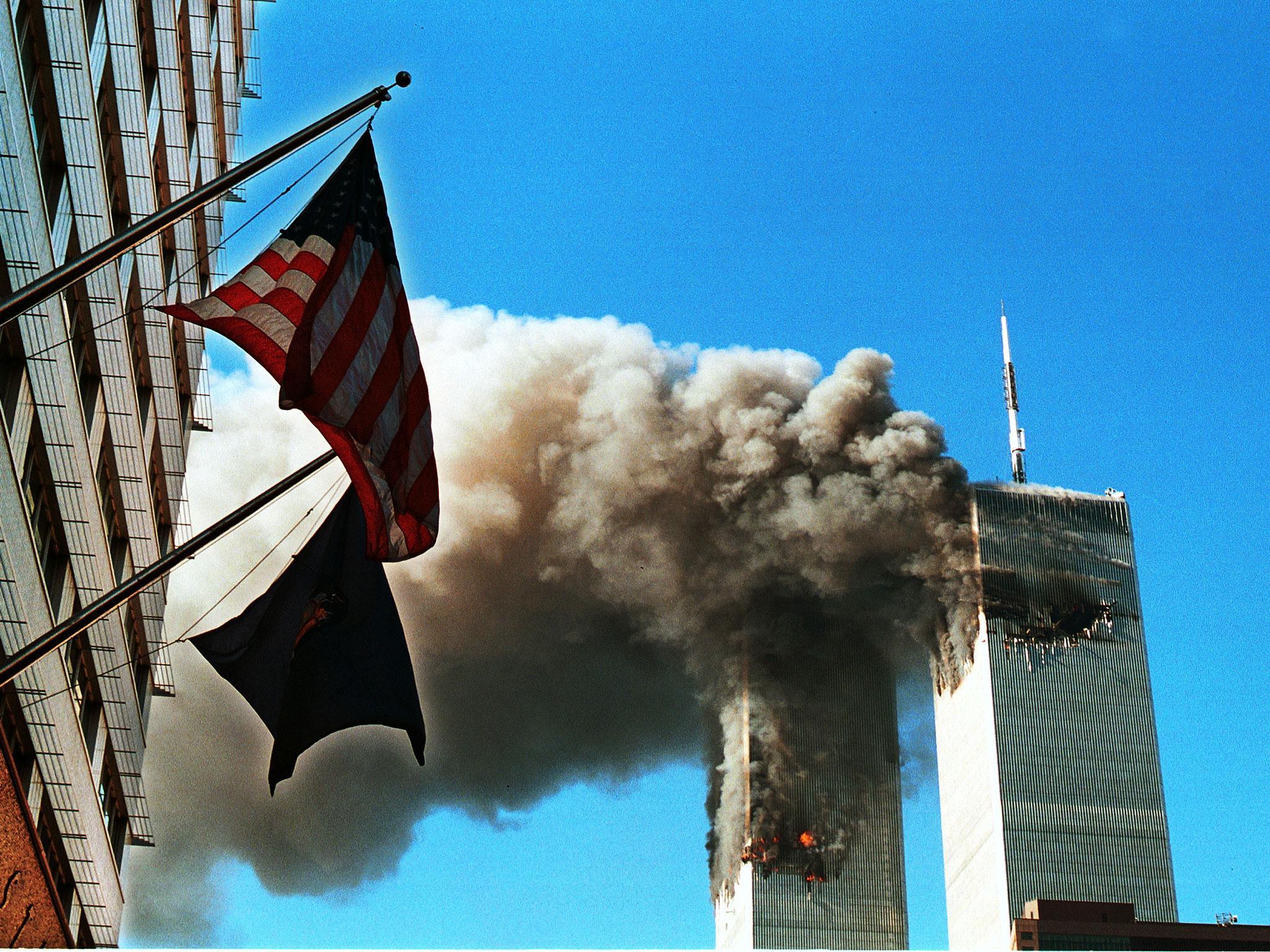The World Trade Centre during the terror attack on 11 September 2001