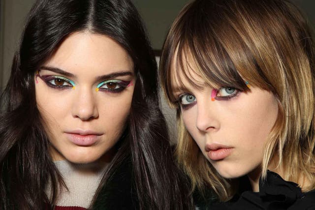 Kendall Jenner and Edie Campbell show off the bright-eyed look