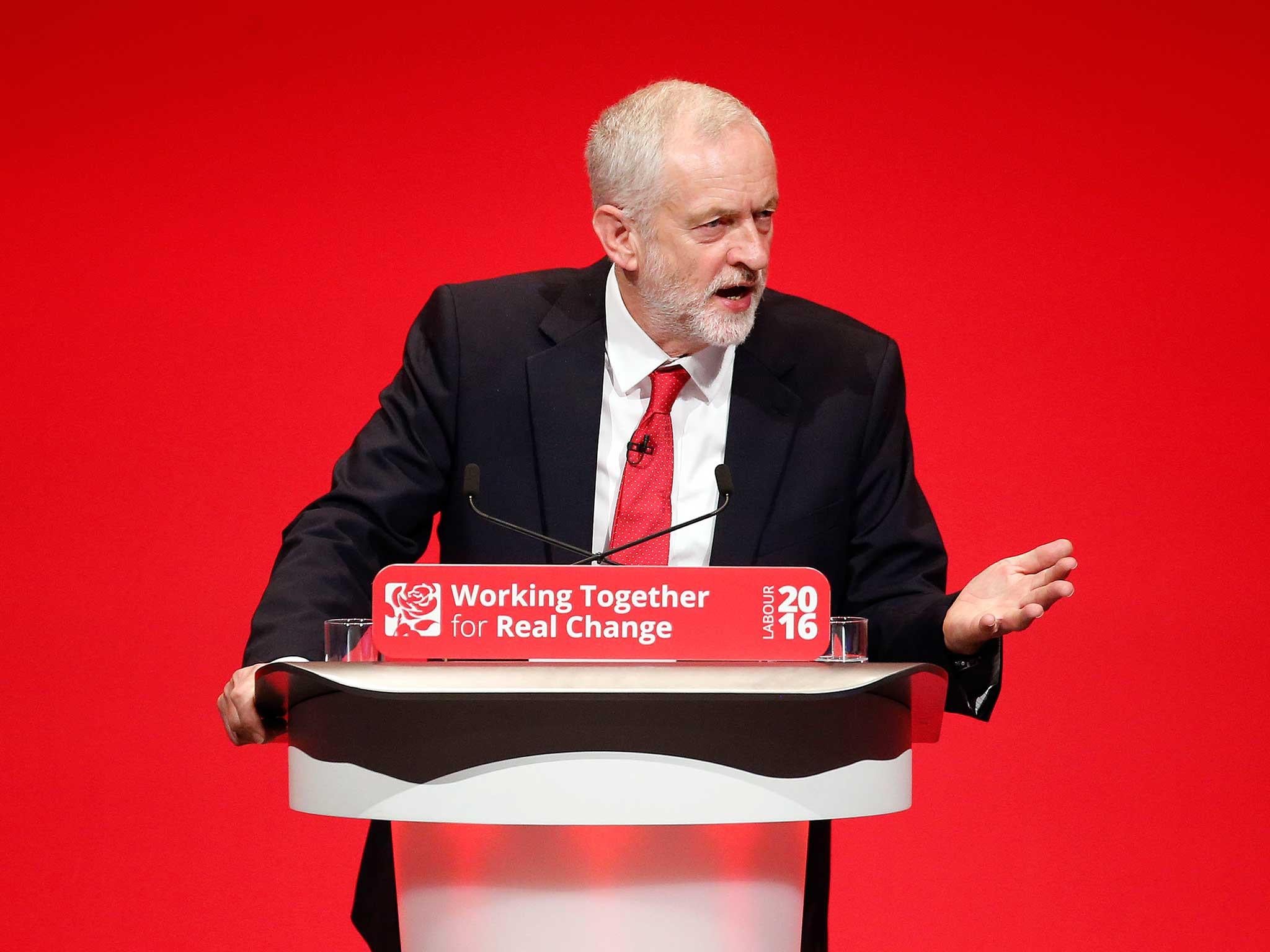 The Labour Party delivers his keynote speech on the final day of the Labour Party conference in Liverpool on Wednesday