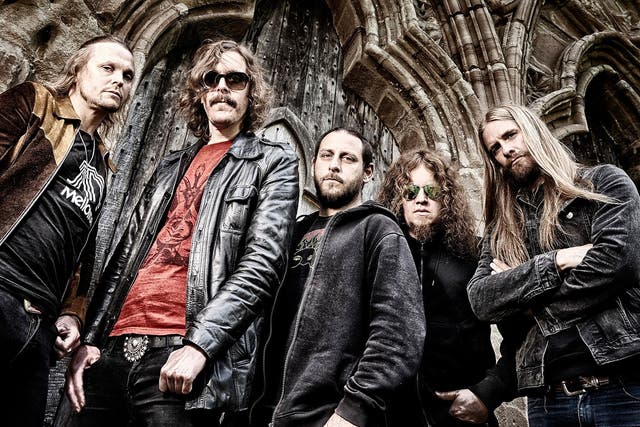 Opeth, from left to right, Joakim Svalberg