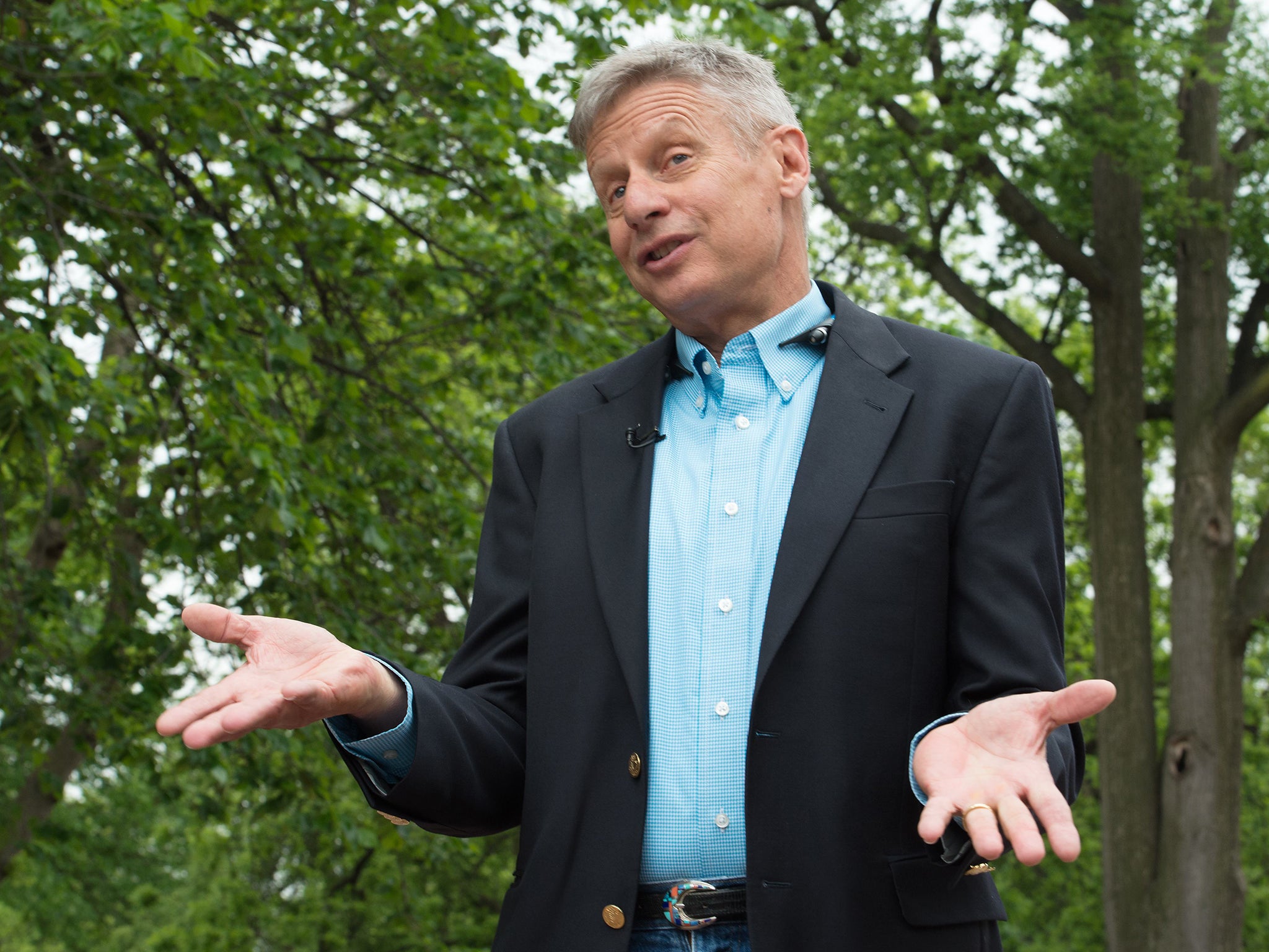 US Libertarian Party presidential candidate Gary Johnson