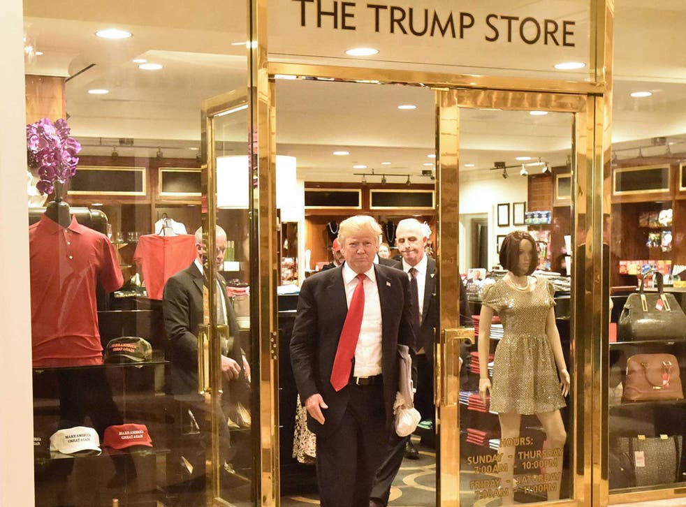 Trump's online store only pays sales in three states despite the  President's attacks on Amazon's business practises | The Independent | The  Independent