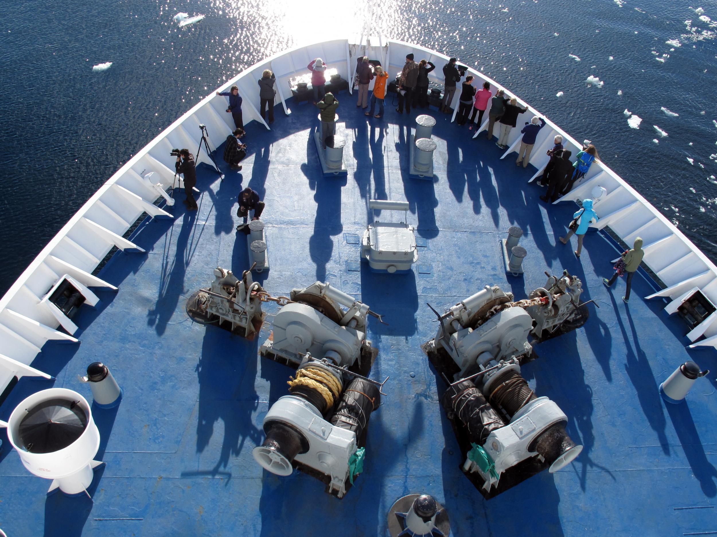 Take a bow: the front of the 1982 Polish ferry