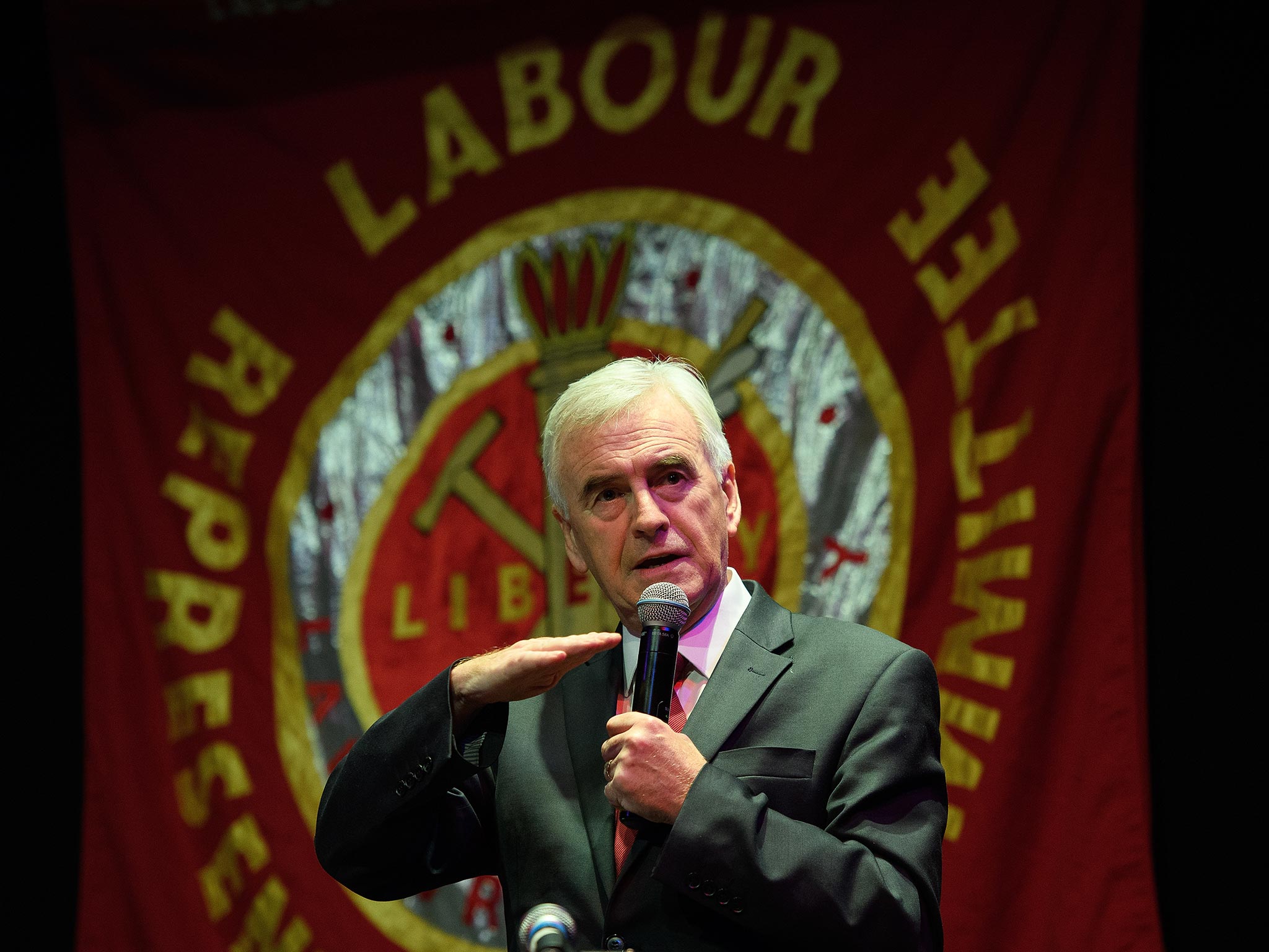 Shadow Chancellor John McDonnell at Momentum's festival in 2016