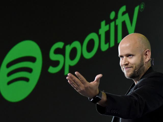 Daniel Ek, chief executive of Spotify, launching the streaming service in Japan