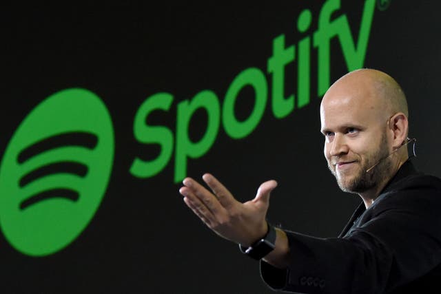 Daniel Ek, chief executive of Spotify, launching the streaming service in Japan