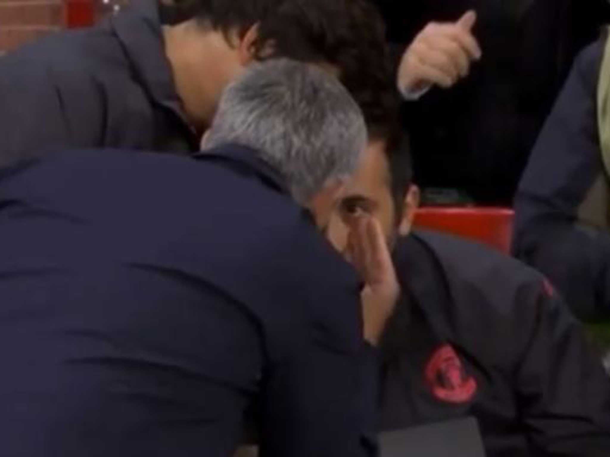 Mourinho deep in talks with Cerra in the United dugout