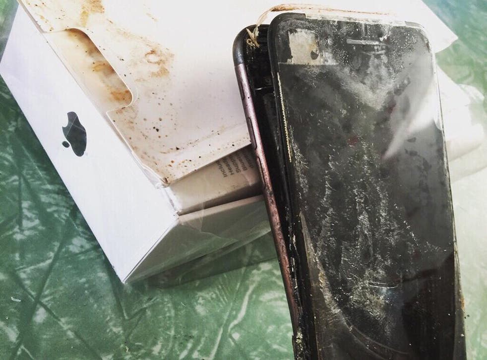 An iPhone that caught fire. In this case the breaking is far less spectacular and entirely temporary
