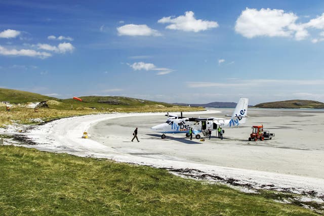 Barra island in the Outer Hebrides has what is claimed to be the world’s only scheduled beach landing by a commercial aircraft