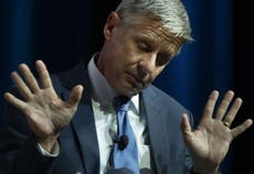 Hillary Clinton lampoons gaffe-prone Libertarian Gary Johnson but privately frets he could cost her White House
