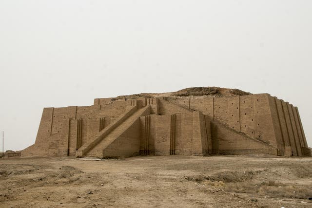 The Ziggurat of Ur, a Sumerian ruin in south Iraq