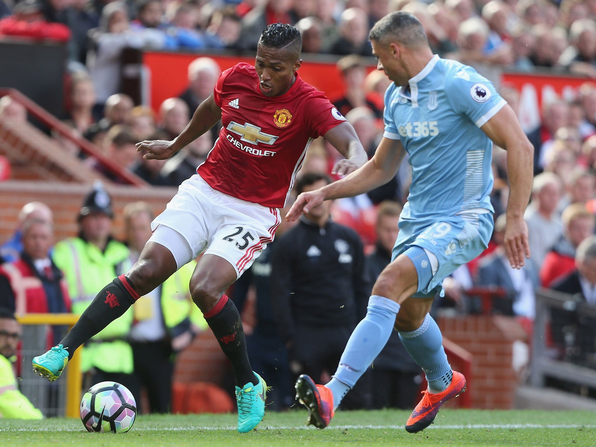 Antonio Valencia in action for United