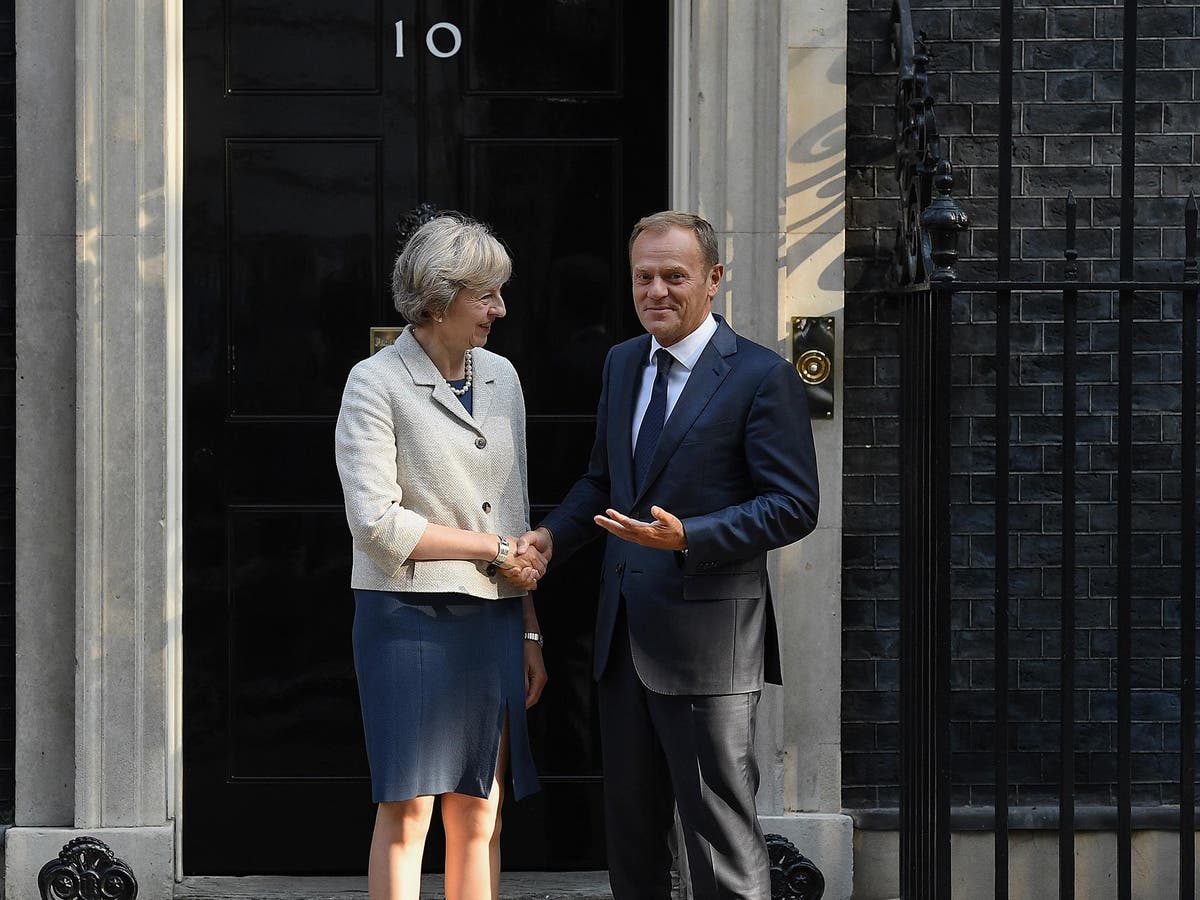 Donald Tusk was quick to reject Theresa May’s call for early talks on Brexit