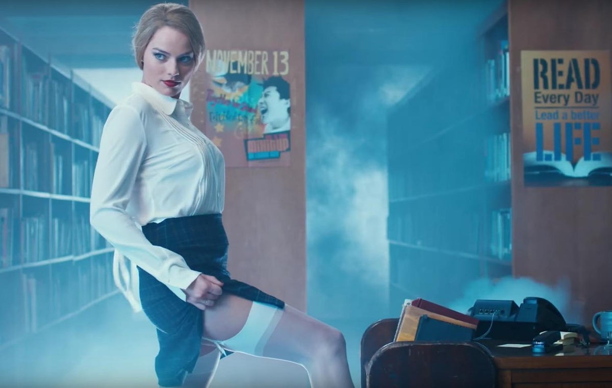 In the Library with Margot Robbie