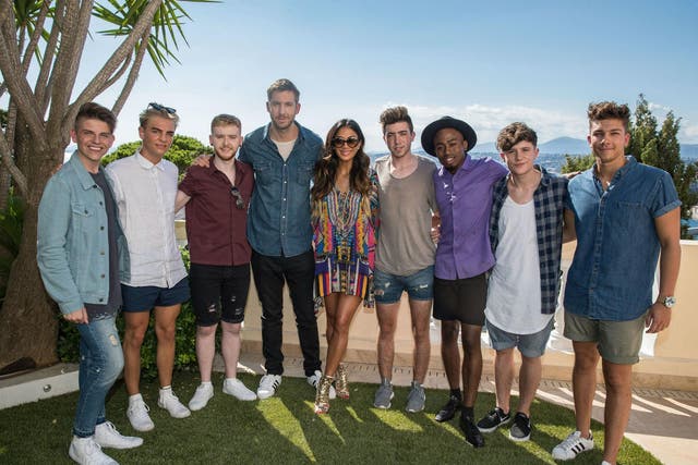 Calvin Harris joins Nicole Scherzinger for the Judges' Houses stage of the competition