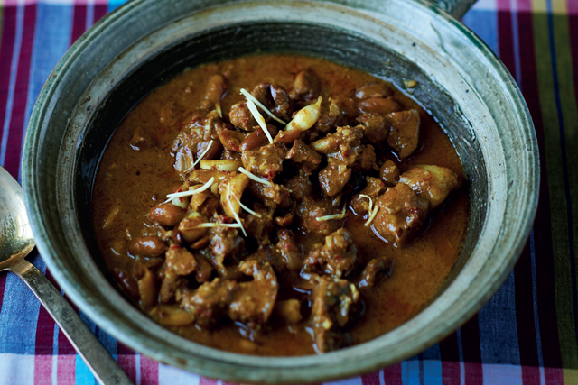 <p>This pork curry uses two cuts of the meat and a Burmese masala powder to flavour</p>