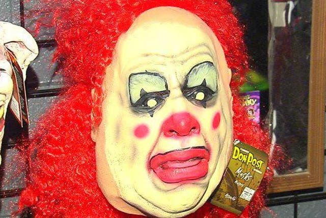 Police said the girl contacted someone using a clown's face as their identity on social media
