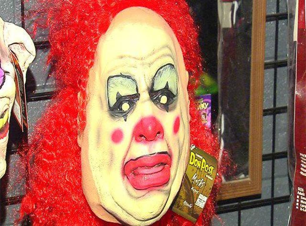 Police said the girl contacted someone using a clown's face as their identity on social media