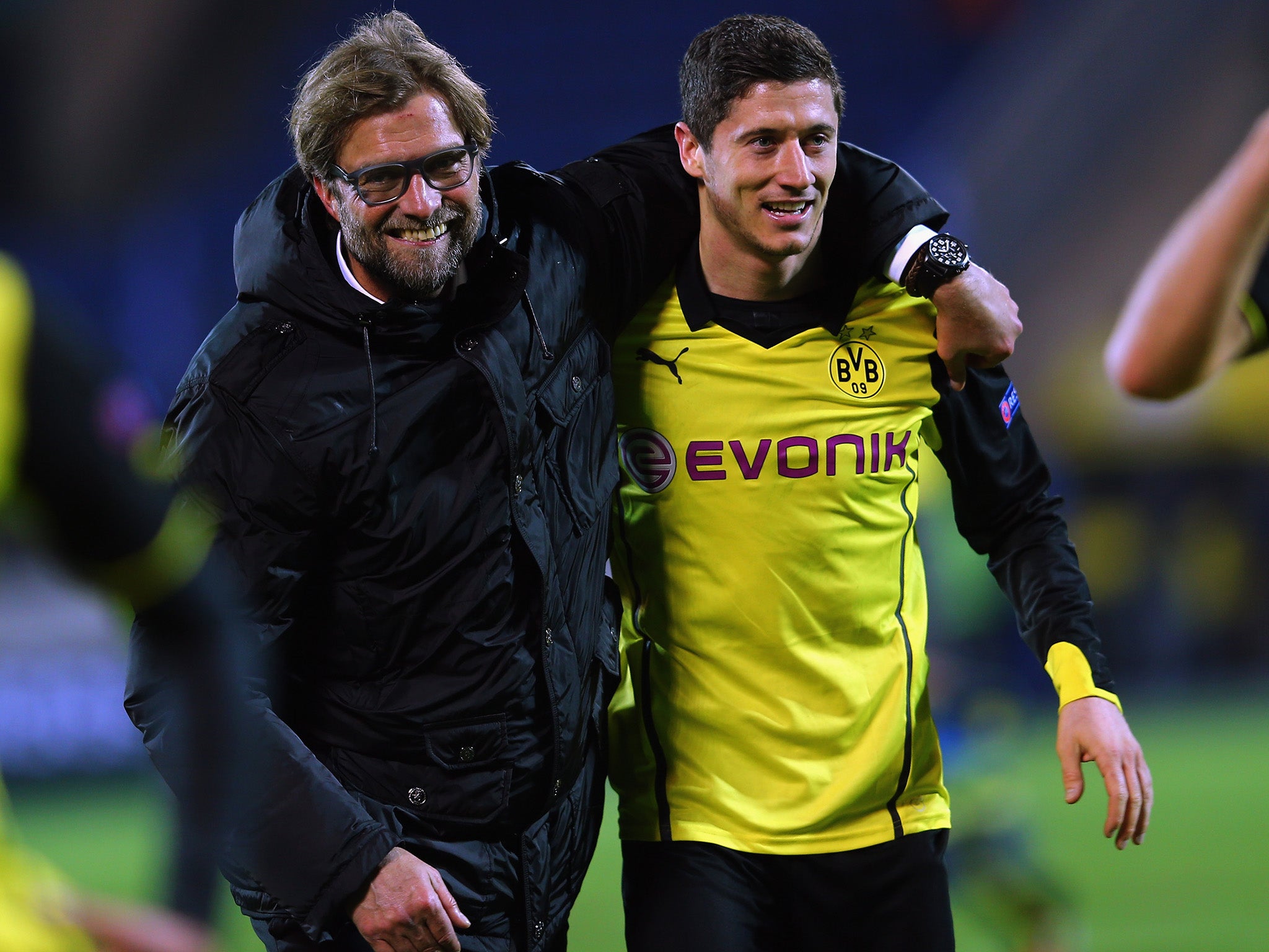 Klopp and Lewandowski won two Bundesliga titles together