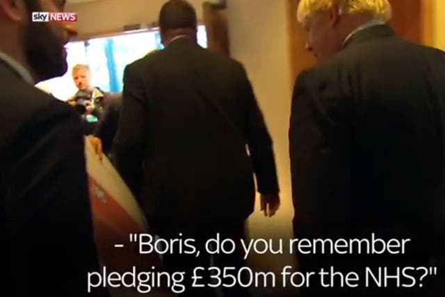 Boris Johnson confronted by Sky News's Darren McCaffrey. The UK would be deprived of an important voice if it becomes a casualty of Fox’s proposed Disney deal