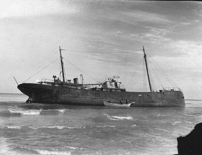 The ship ran aground 77 years ago
