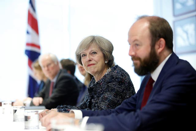 Theresa May with her joint chief of staff Nick Timothy